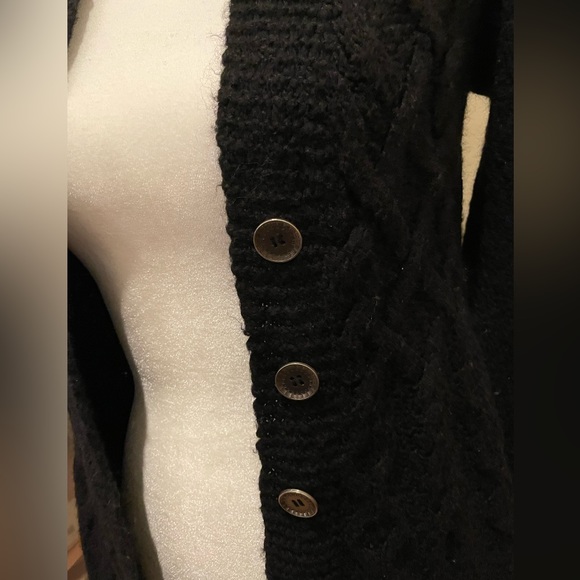 Free People Black Button Down Sweater Size S/P Color Black - Picture 7 of 7